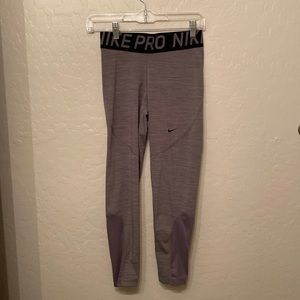 NIKE PRO LEGGINGS- Grey/Black-Size M